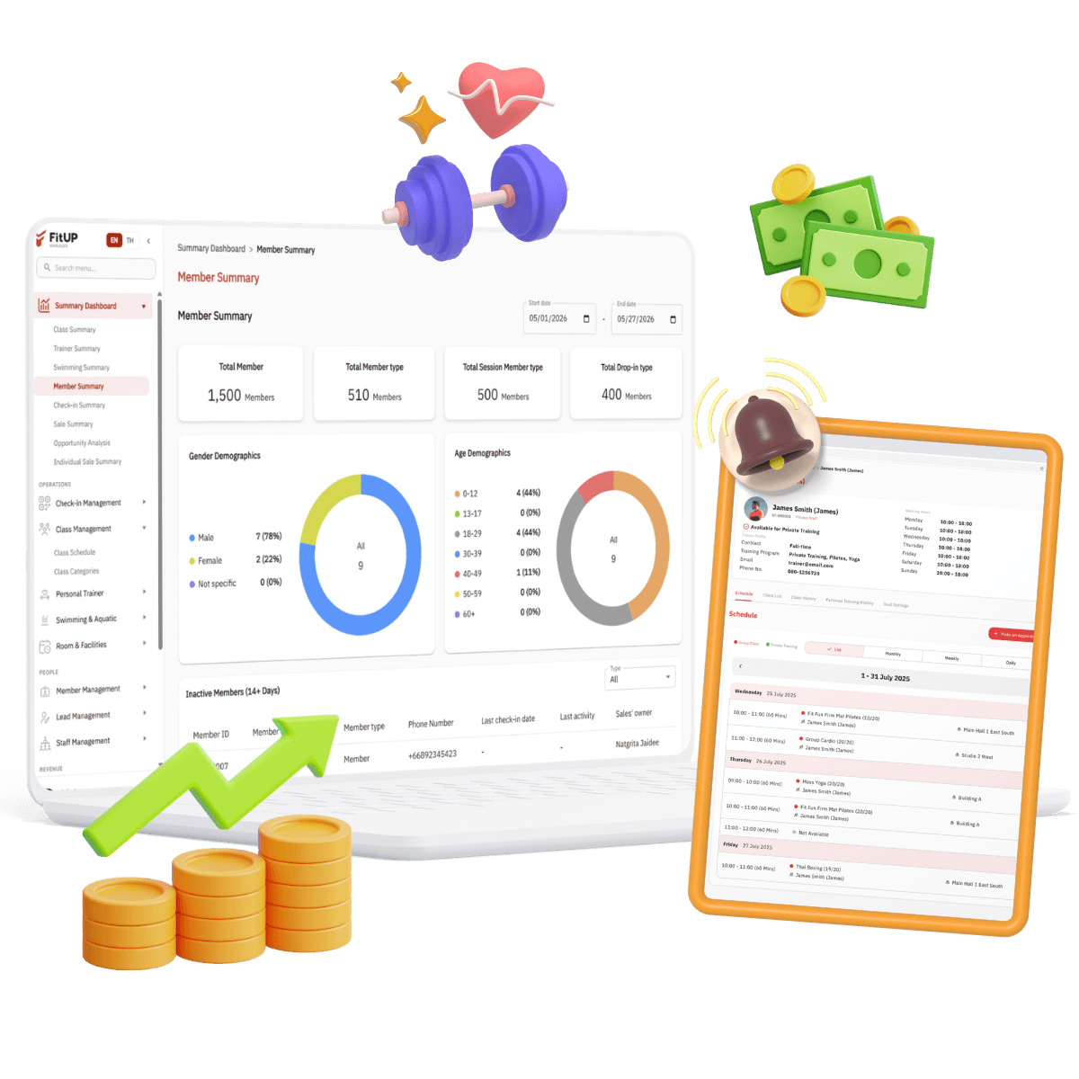 FitUP Manager Dashboard