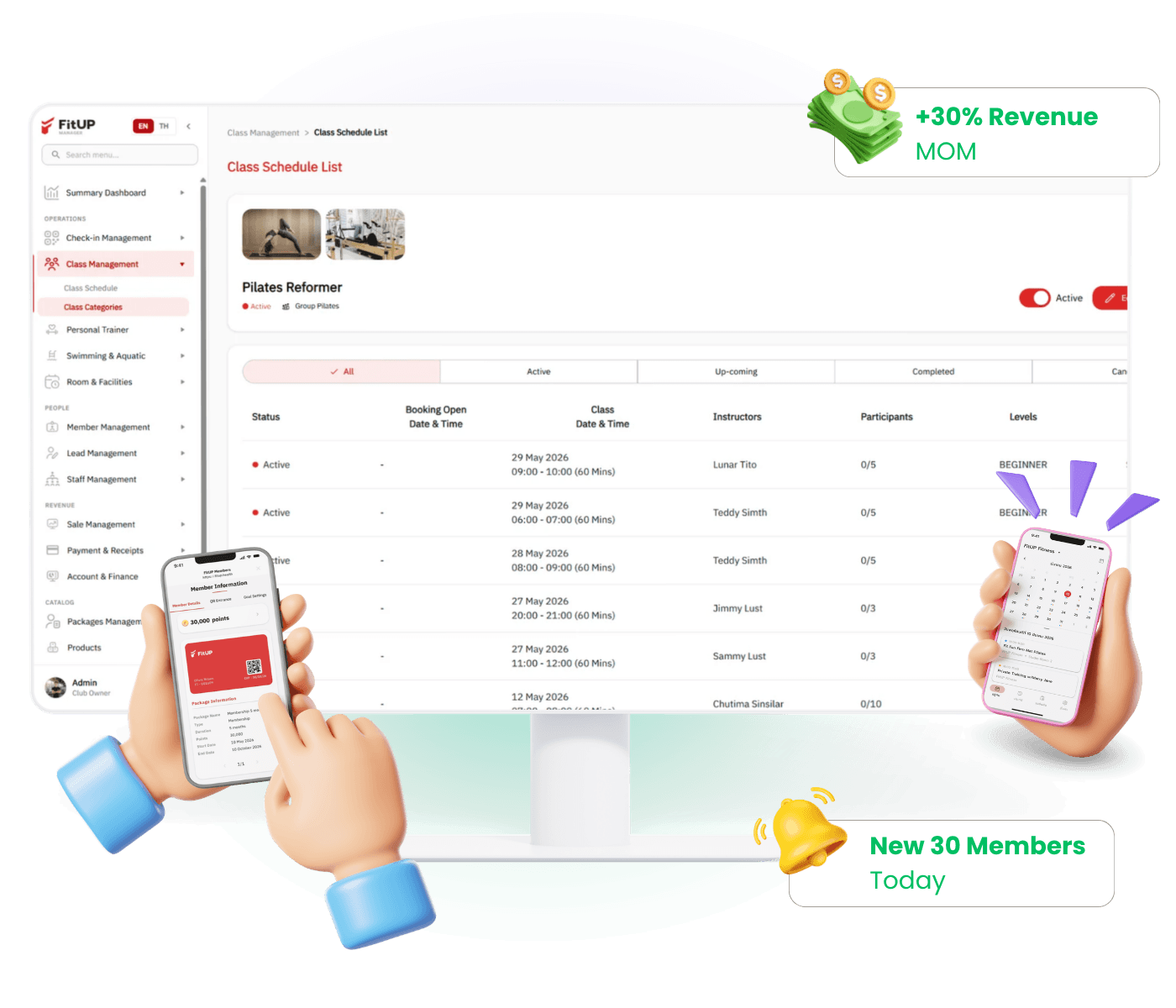 FitUP Fitness Management Software